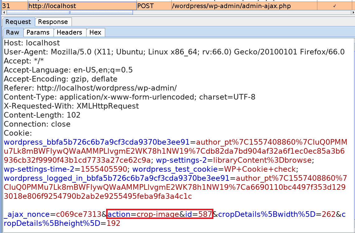 http request wordpress admin